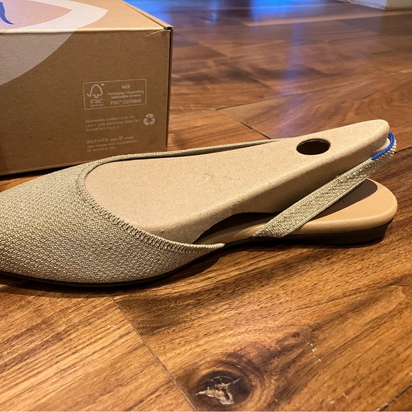 Rothy's Slingback Flats-Sz 8.5 Prosecco Color - Picture 4 of 6
